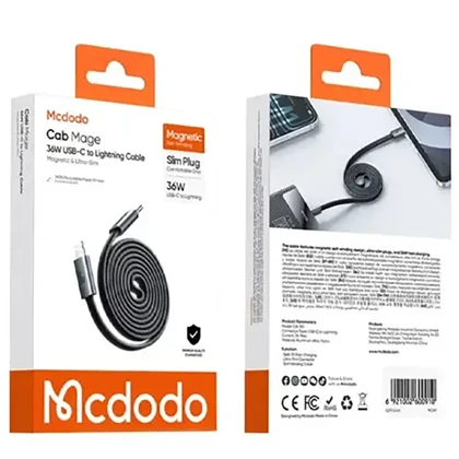 کابل تایپ سی به لایتنینگ مک دودو مدل CA-9910 بدنه مگنتی 36 وات