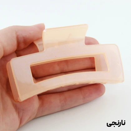 کلیپس دخترانه مدل مستطیل ساده دو رنگ