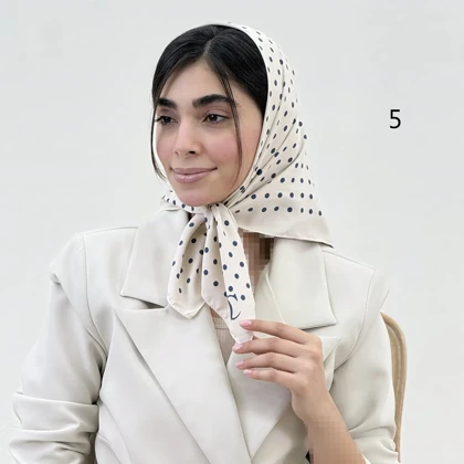 مینی اسکارف زنانه خال‌خالی تویل | آی بولک