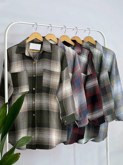 مانتو چهارخونه گلبرگ 2