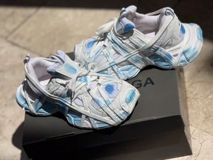 کتانی بالانسیگا اسپایدری سفید آبی