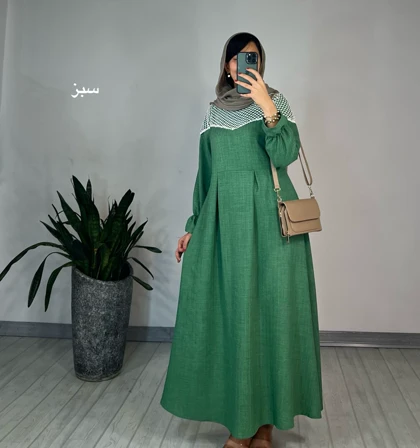 پیراهن مانتویی بلند گلدخت 1