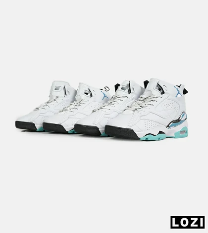 کفش کتانی ساق‌دار مردانه سفید آبی Nike air jordan 5 v02