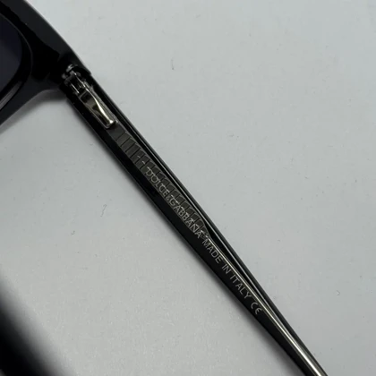 عینک آفتابی پلاریزه دولچه گابانا DOLCE GABBANA دسته سیم کشی شده لولا فنر مشکی کد 7707