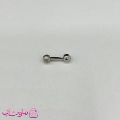 پیرسینگ گوش ساده استیل نقره ای