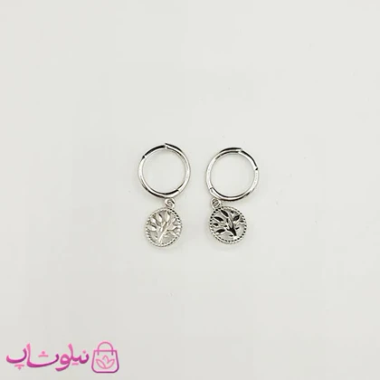 گوشواره زنانه نقره وارداتی عیار 925 مدل درخت زندگی ظریف وزن 1/550 گرم کد 1850