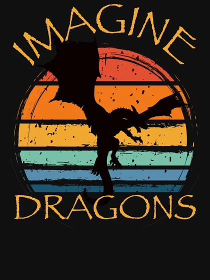 تیشرت ایمجین دراگونز | Imagine Fantasy Dragons Vintage کد 229259