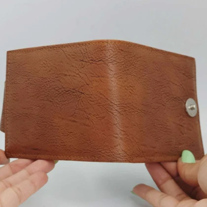 کیف جیبی دکمه دار چرم صنعتی (فوم) دور دوخت