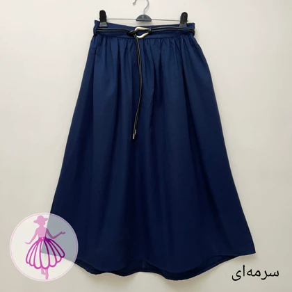 دامن کتان کجراه پرچین بلند در رنگبندی متنوع