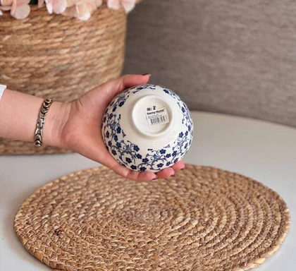 کاسه ماست خوری دنی هوم طرح گل سرمه ای / BA10