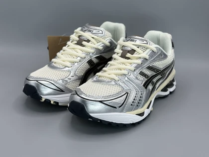 کتانی اسیکس کایانو 14 کرم نقره ای قهوه ای/Asics Kayano 14