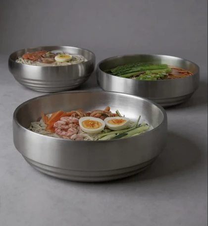 کاسه دوجداره استیل سیلور یونیک پلاس / Unique plus