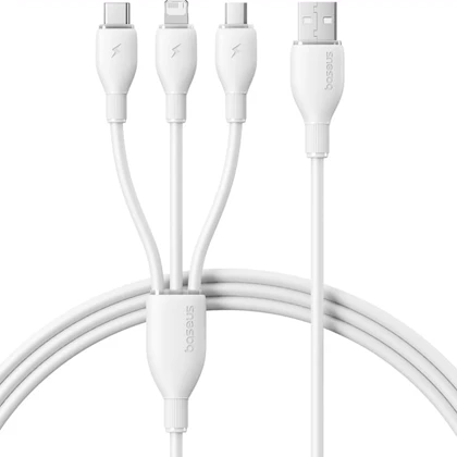 کابل چند سر 3.5 آمپر بیسوس Baseus مدل CB000161 طول 80 سانتی‌متر