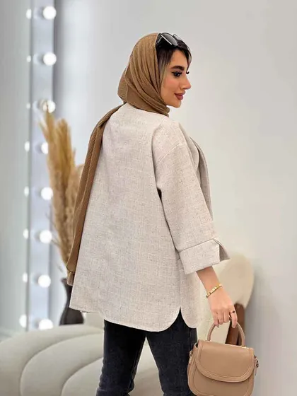 مانتو دو جیب نما پایین هلال