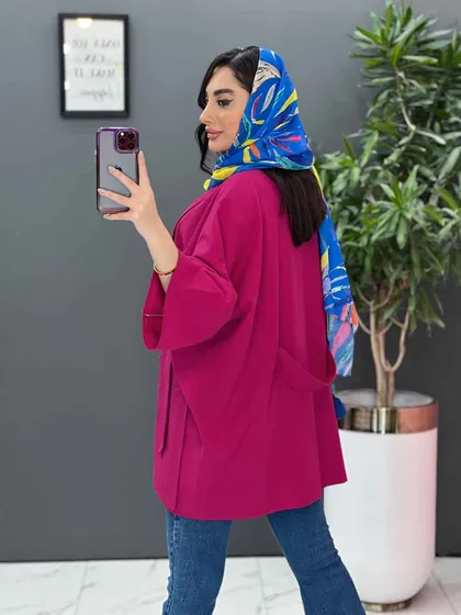 مانتو لینن جیب مثلثی