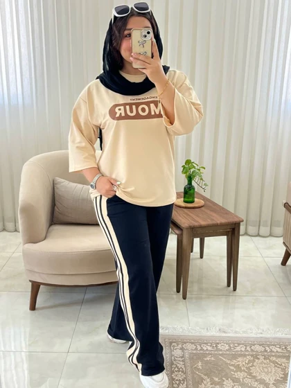 ست زنانه و دخترانه اسپرت اسپرت راحتی کد 454