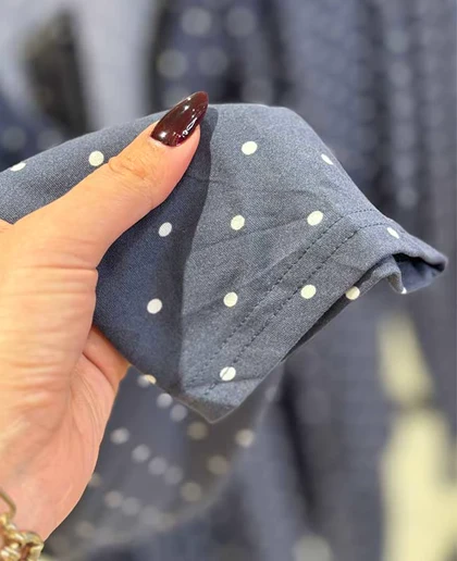 بلوز شلوار سایز بزرگ جلو دکمه‌ای سیاه اینچه کد24341