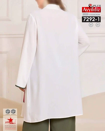 مانتو / تونیک زنانه سایز بزرگ کد 7292