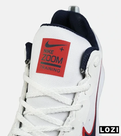 کفش کتانی مردانه و زنانه سفید سرمه ای قرمز NIKE air zoom مدل 8348