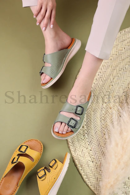 صندل چرم طبیعی زنانه واکر