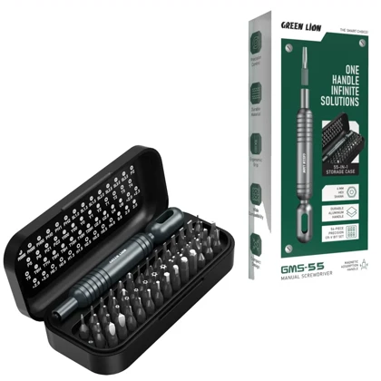 ست پیچ گوشتی 55 تکه گرین لاین Green Lion مدل GMS-55