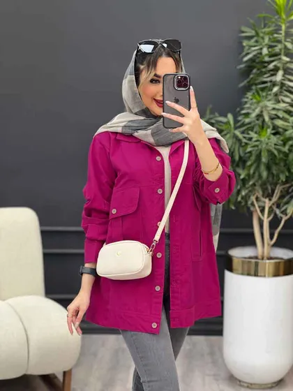 مانتو کتان جیب پیله نیکا