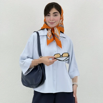 شومیز زنانه سیلک آستین دوبل | آی بولک
