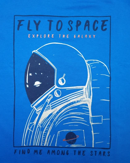 ست راحتی پسرانه آستین بلند نخ پنبه طرح astronot