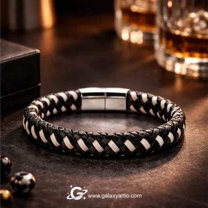 دستبند چرمی زبرا