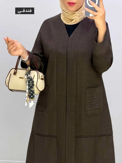 مانتو سایز بزرگ لینن میاسا کد 458278