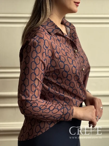 شومیز کرپ لمه پشت بلند