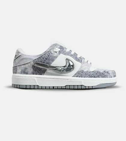 کفش کتانی مردانه و زنانه سفید زغالی NIKE dunk low steam puppet