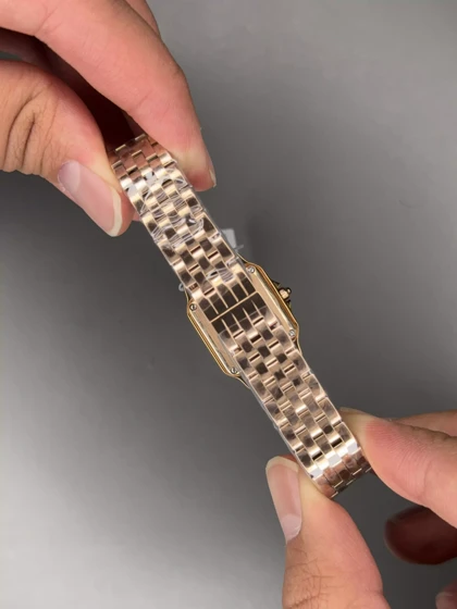 ساعت مچی کارتیه پنتر بند رزگلد صفحه سفید Cartier Panthere