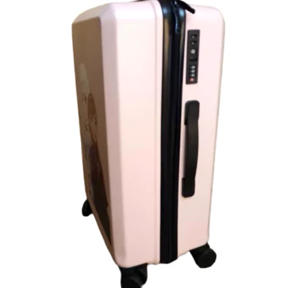 چمدان کودک السا و آنا سایز 24 رنگ صورتی کم رنگ ricardobeverlyhills