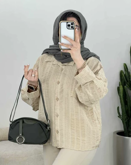 مانتو شومیز کوک دوزی شده(70)کد3428
