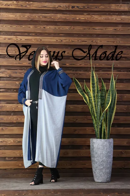 مانتو بهاره برنوتی زنجیردوزی