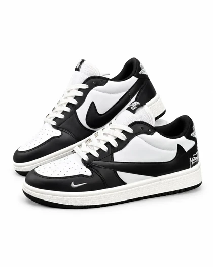 کفش کتانی مردانه مدل نایکی ترویس سفید مشکی Nike travis