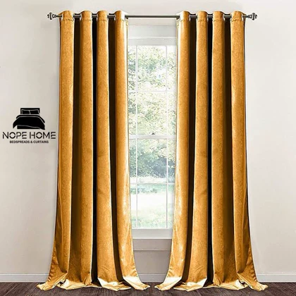 پرده آماده مخمل ویولت