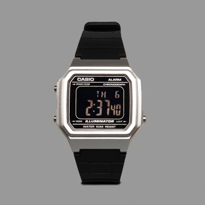 ساعت کاسیو W-217HM یونیسکس مشکی نقره ای Casio W-217HM-7BV Unisex Black Silver