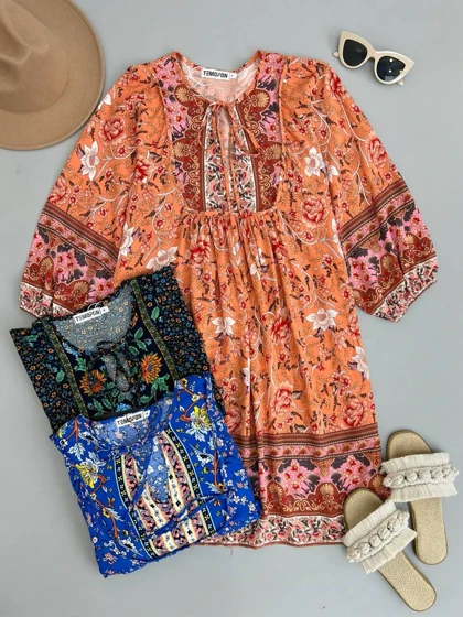 تونیک نخ جلو منگوله‌دار کد 2923