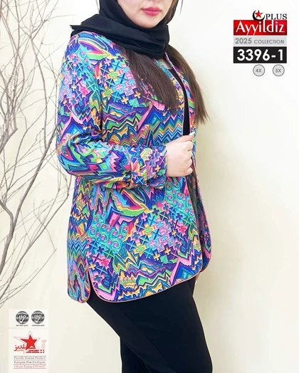کت مجلسی زنانه سایز بزرگ کد 3396