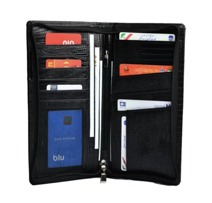 کیف دسته چک چرم طبیعی آدلینا