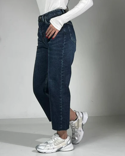 شلوار جین واید آبی تیره کد 1000189