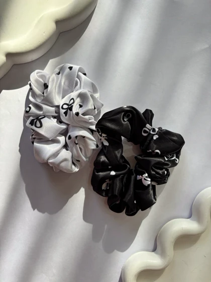 اسکرانچی سیاه و سفید- کد 1118