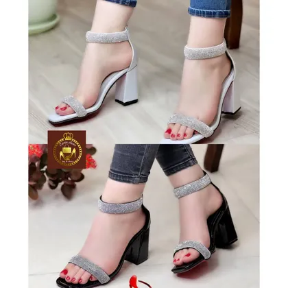 صندل مجلسی پاشنه‌بلند نگینی زنانه