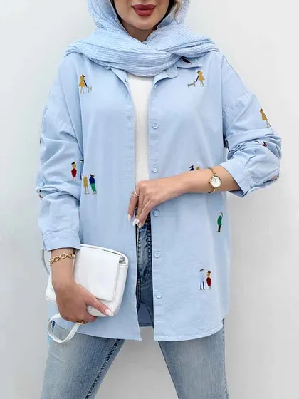 مانتو گلدوزی کارولین