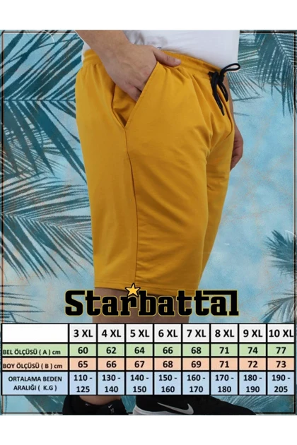 شلوارک سایز بزرگ و برمودا مردانه استارباتال starbattal