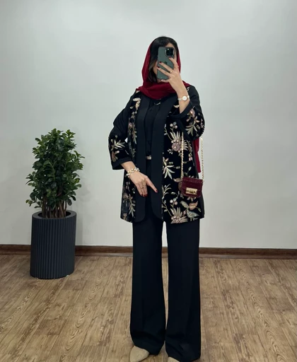 مانتو مجلسی سوزندوزی کانیاو