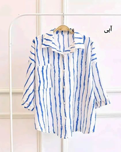 شومیز کراش راه راه آبیانا