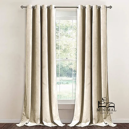 پرده آماده مخمل ویولت